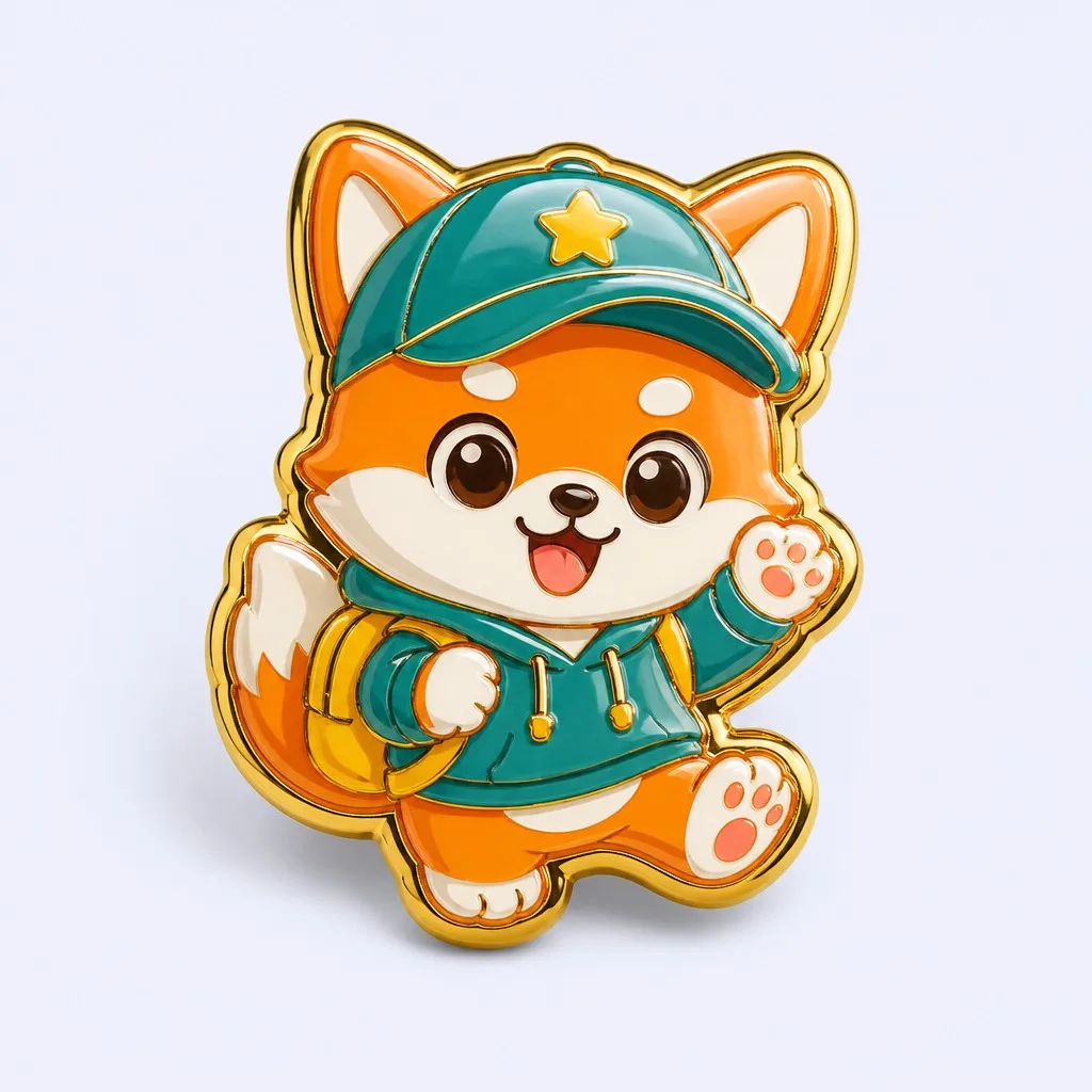 Custom Die-Cut Mascot Pin