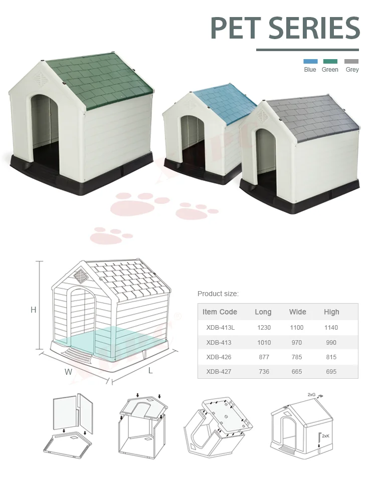 green plastic dog kennel