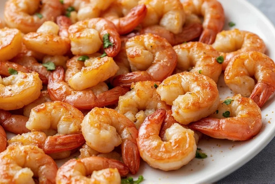 Brushing seasoned oil onto grilled shrimp