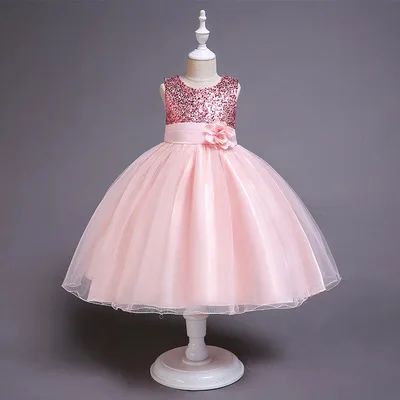 

Princess Sequin evening Bling Bubble Baby kid Party Wedding gown kids party dresses, little girls' dresses