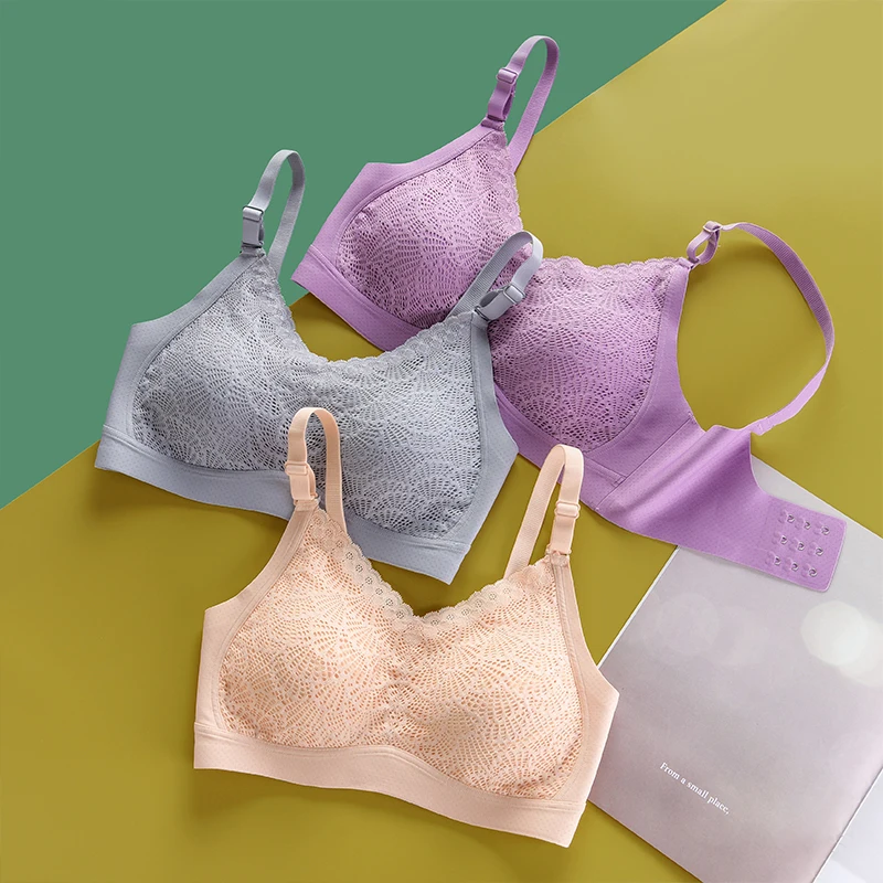 

2021 new Hot-selling No trace lace edge push up bra ladies bra bra women