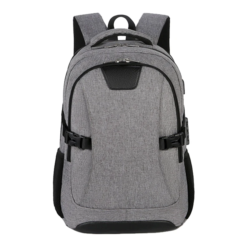 

New 2021 polyester men smart anti-theft office back pack waterproof school bag anti theft laptop backpacks custom logo