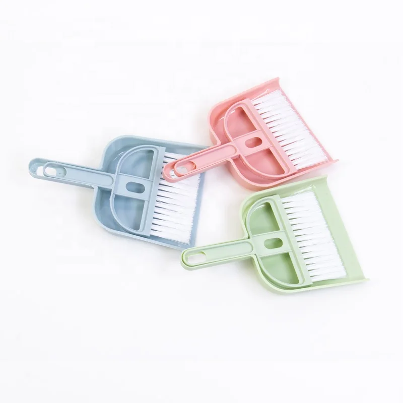 

Pet Cleaning Tool Toilet Picker Small Broom Dustpan Set Candy Color Cat Dog Broom, As picture