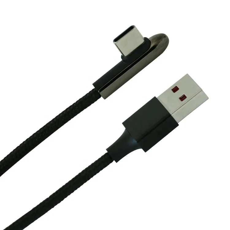 

over 18 years manufacturer Right Angle USB Type C to USB A Nylon Braided Cord Cable Fast Charger for USB C Devices