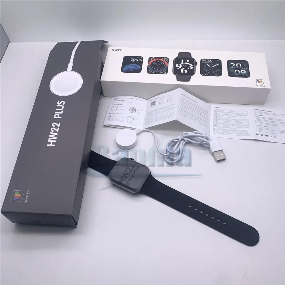 

2021 New Hw22 Plus Smart Phone Watch Series 6 1.75 Inch Full Button Bt Call Custom Dial Ios Sport Smartwatch Hw22Plus