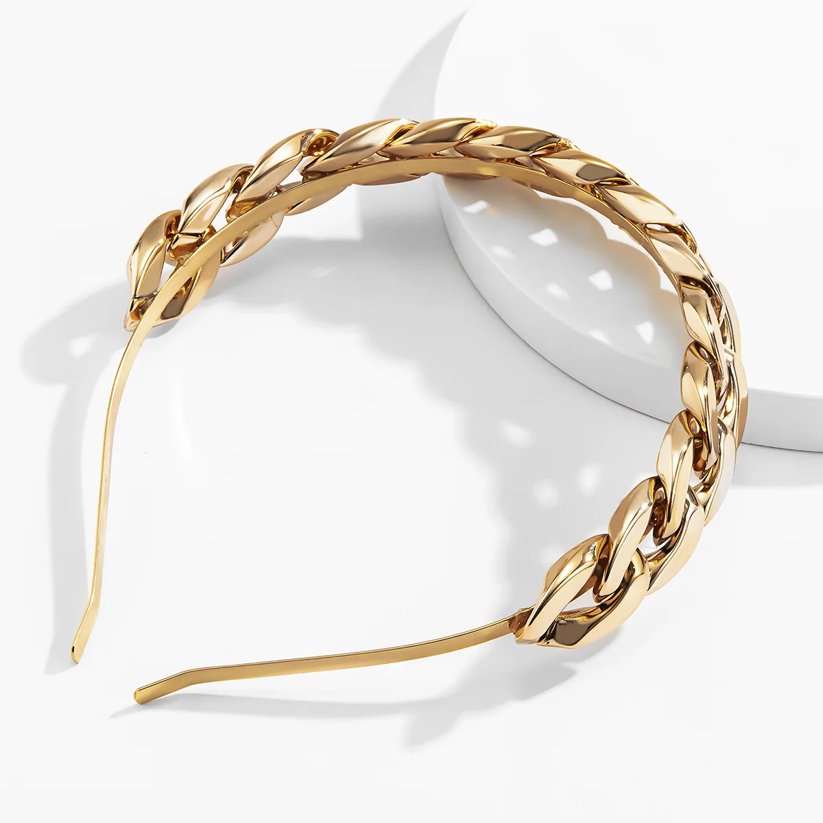 

New Arrival Big Plait Hair Band Fashion Simple Design Irregularity Geometric Metal Luxury Headbands For Women