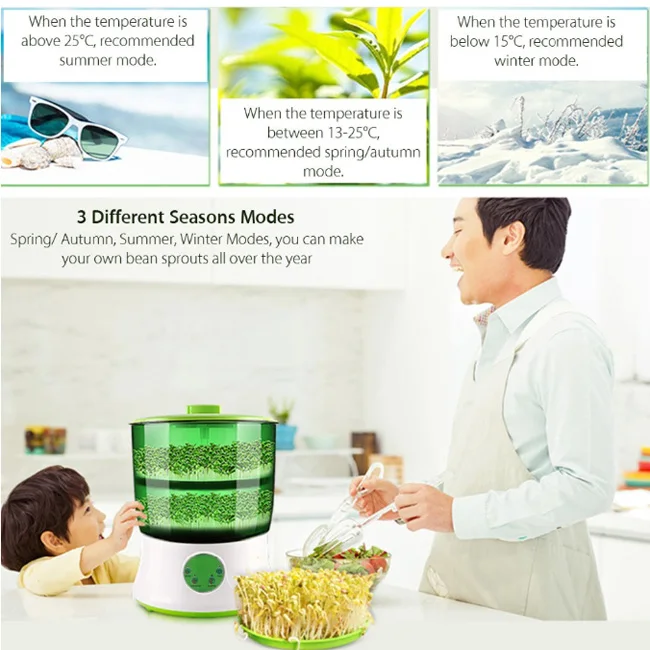 
Automatic Green Mung bean pea sprout productor growing machine for sprouting soya 