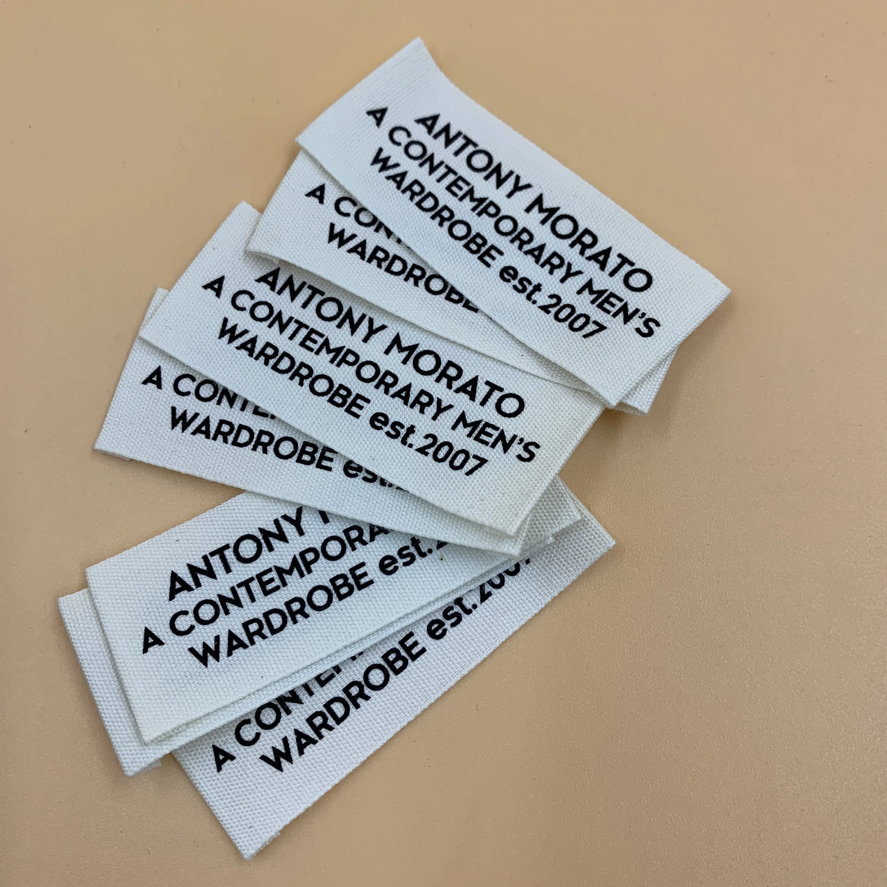 printed satin ribbon labels