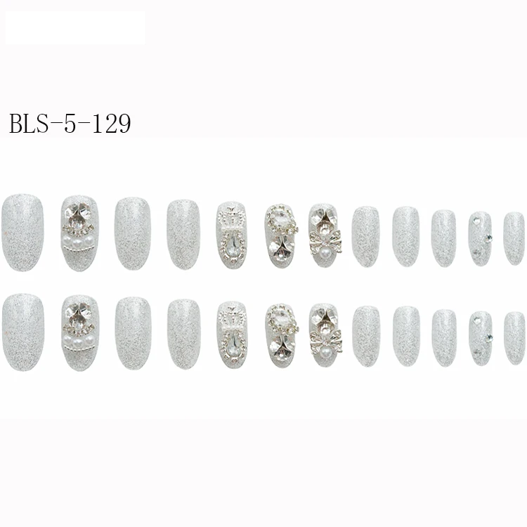

Factory new direct sale matte design art ladies fake nails, Multi color