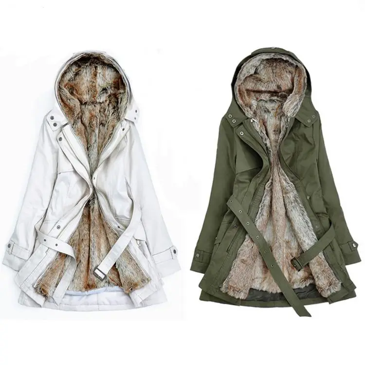 

Fashion Warm Thick Down Jacket Women Winter Coat Plus Size Clothes Hooded Fur Collar Parka Women's Coats Padded Outwear Jackets