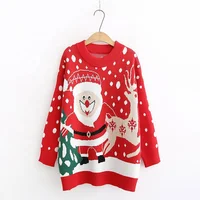

2019 New High-quality Winter Ugly Pullovers Women Christmas Deer Sweater