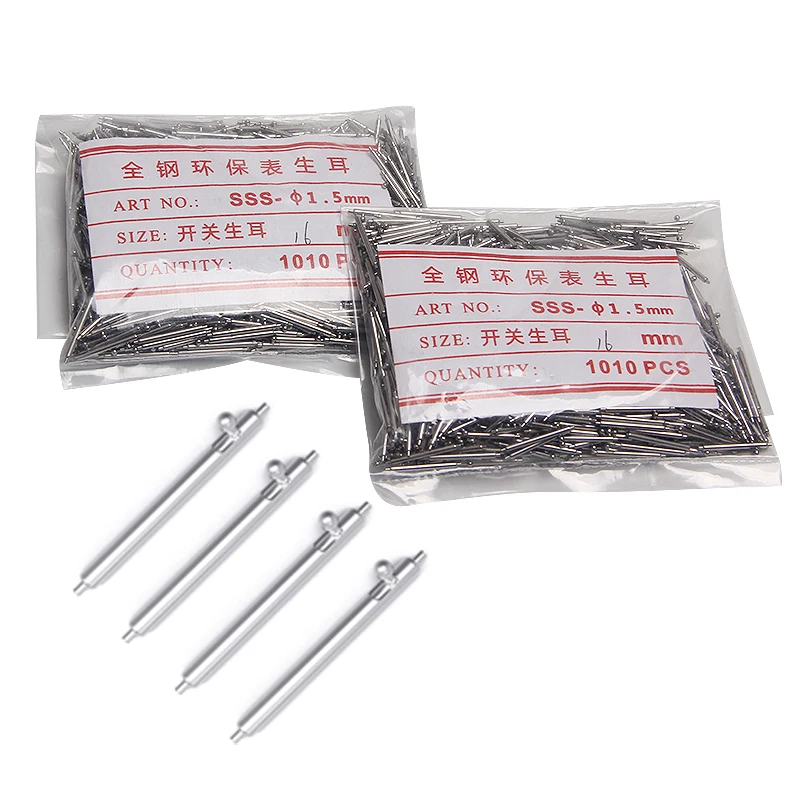 

1000PCS per bag Quick Release Spring Bar Stainless Steel Watch Pins Diameter 1.5mm 1.8mm with Push Button