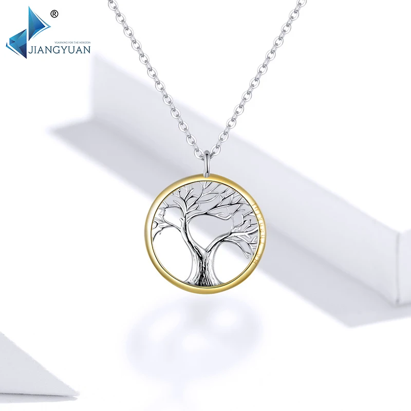 Fine 925 Sterling Silver Womens Necklace Pendant Tree For Life Chain Necklace