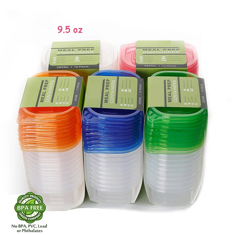 

[50 Pack] Small Food Storage Containers with Lids Plastic Leftover Containers, Reusable Food Prep Containers, Dinner Freezer, Any color is available