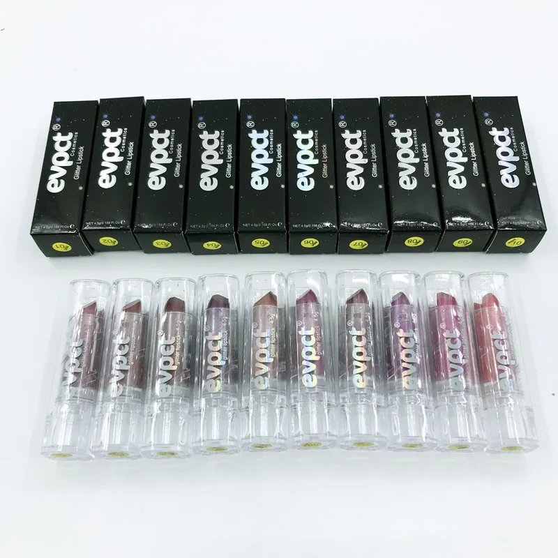 

Hot selling red lipstick waterproof diamond magic shiny lipstick, 10 colors