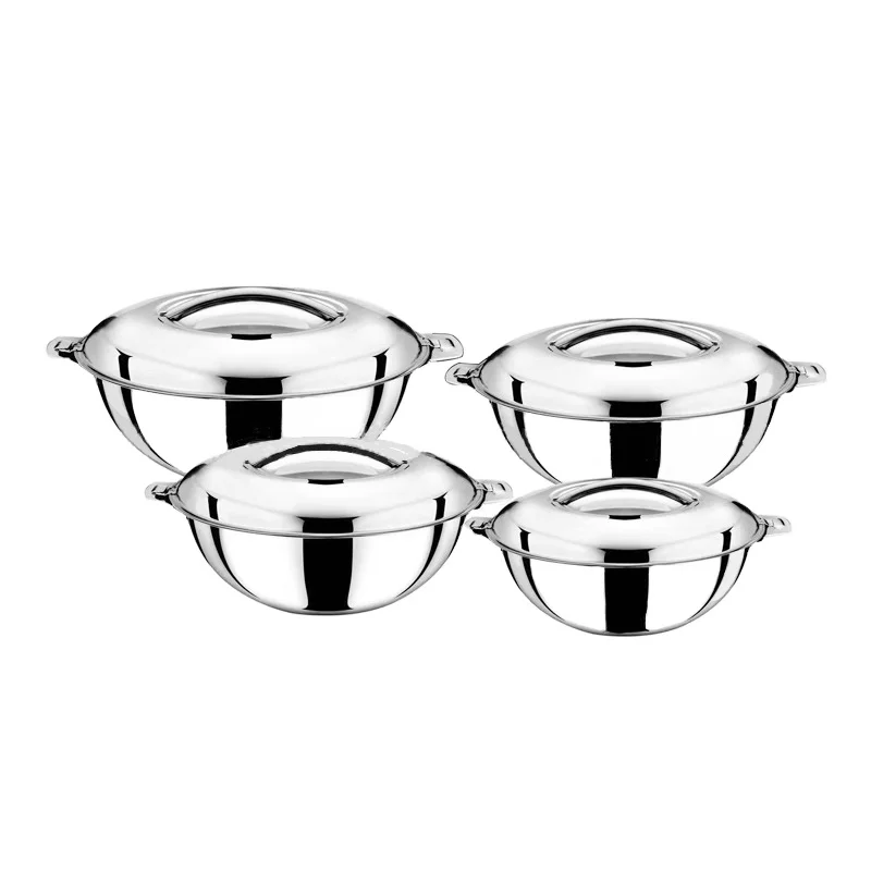 

Buffet Warmer Chafing Dish Stainless Steel Insulate Pot Shaped Bowl Food Warmer Hot Pot Casserole Set Insulated Casserole, Sliver