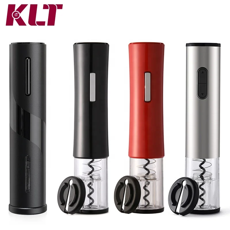 

KLTGood Quality 2in1 Automatic Electric Wine Bottle Opener Wine Opener Bottle Logo Wine Opener, Black or custom