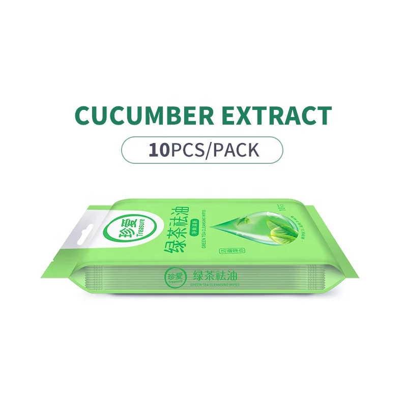 

Multi-Purpose Green Tea Facial wipes Make up Remover Wet Wipes