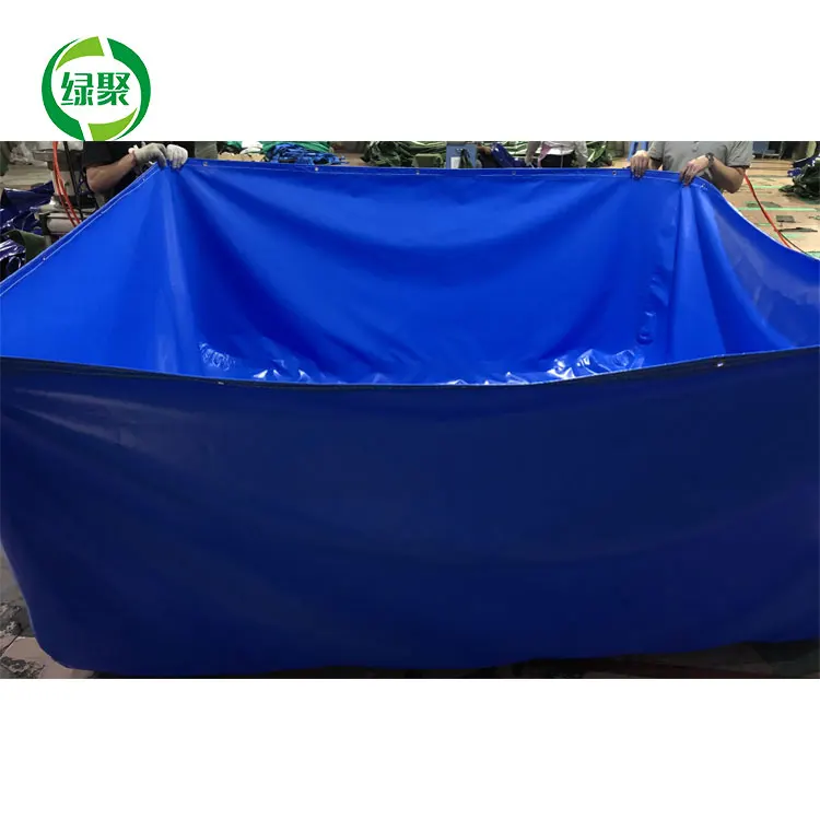 

Rectangle Biofloc Tarpaulin Fish Farming Tank 5000 Litre Water Storage Tank, Blue /custom