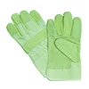 Pig grain men's Work hand gloves leather with mint green color
