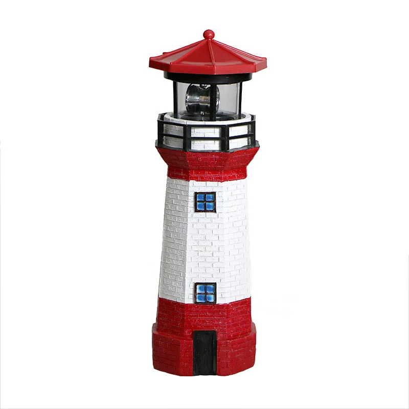 Red House Lantern Glass Decal Retro Lantern Desktop Decoration Solar Garden Light