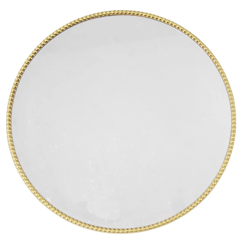 50cm NEW Elegant Art Geometric Wall Mirrors Large Modern Luxury Gold Metal Round Hanging Mirror Home Decor Wooden House