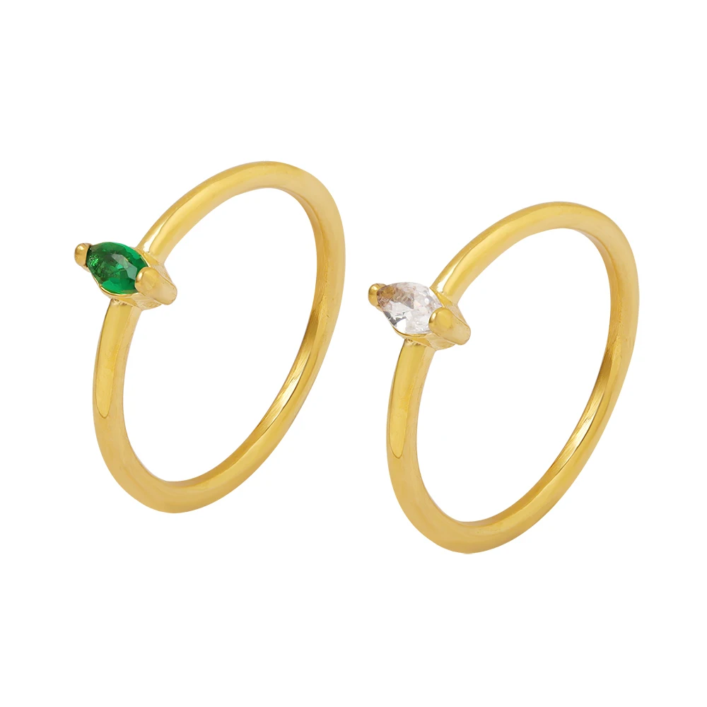 

Fashion design stainless steel ring hot selling fine jewelry Zircon rings