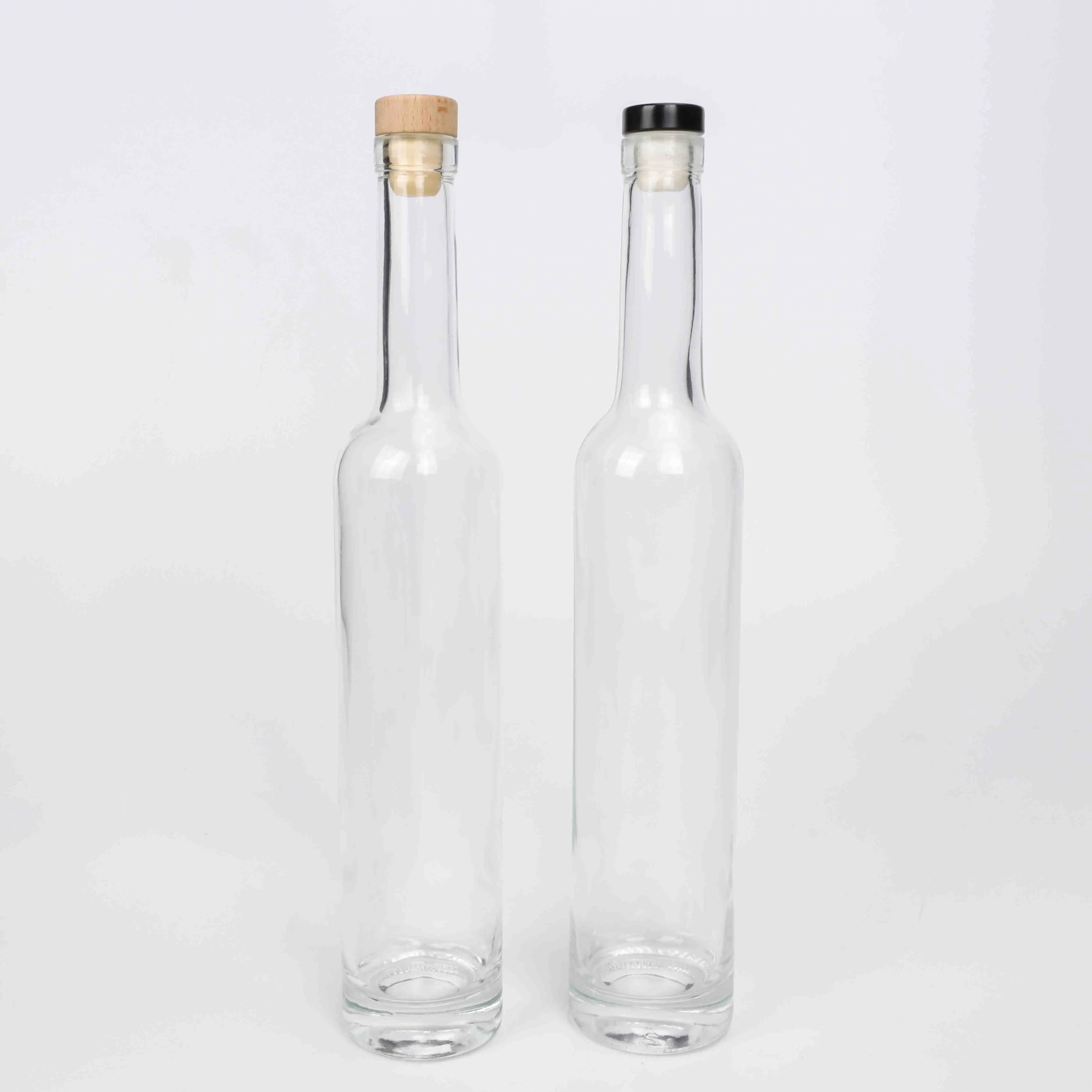 

500ml Round Olive Oil Glass Bottle with Pouring and Crok Hige Grade Olive Bottle with Color Box, Clear