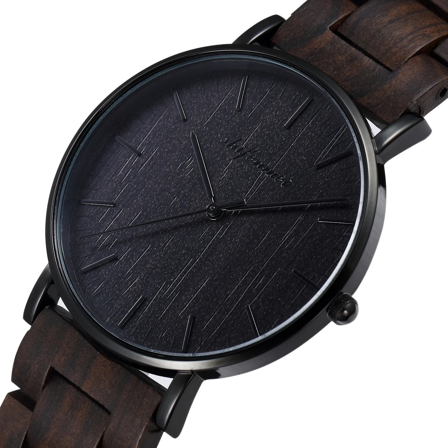 

shifenmei branded custom your logo quartz black men watch wood for men
