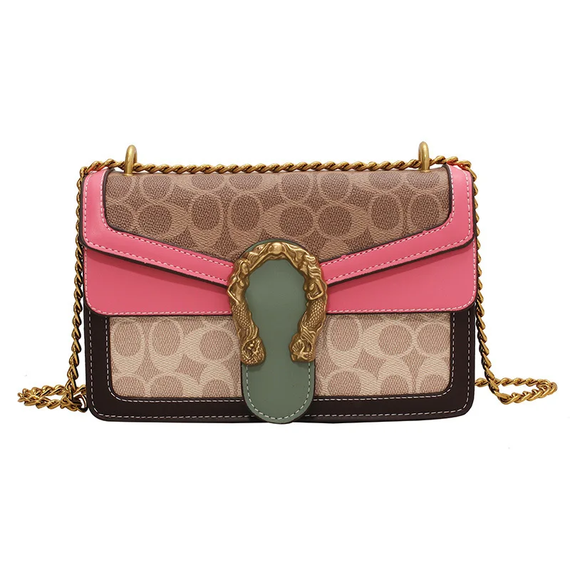 

2021 new simple retro letter printing designer handbags famous brands luxury handbags for women, Customizable