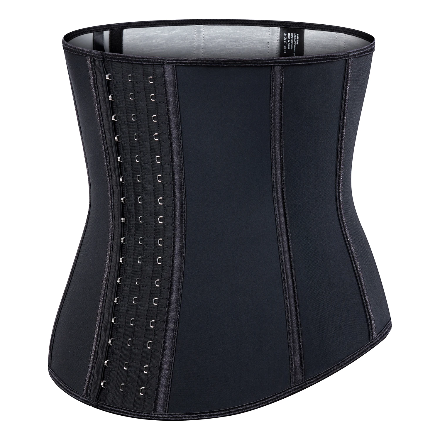 

Women's Underbust polymer Sport Girdle Waist Trainer Corsets Hourglass Body Shaper, Black with silver