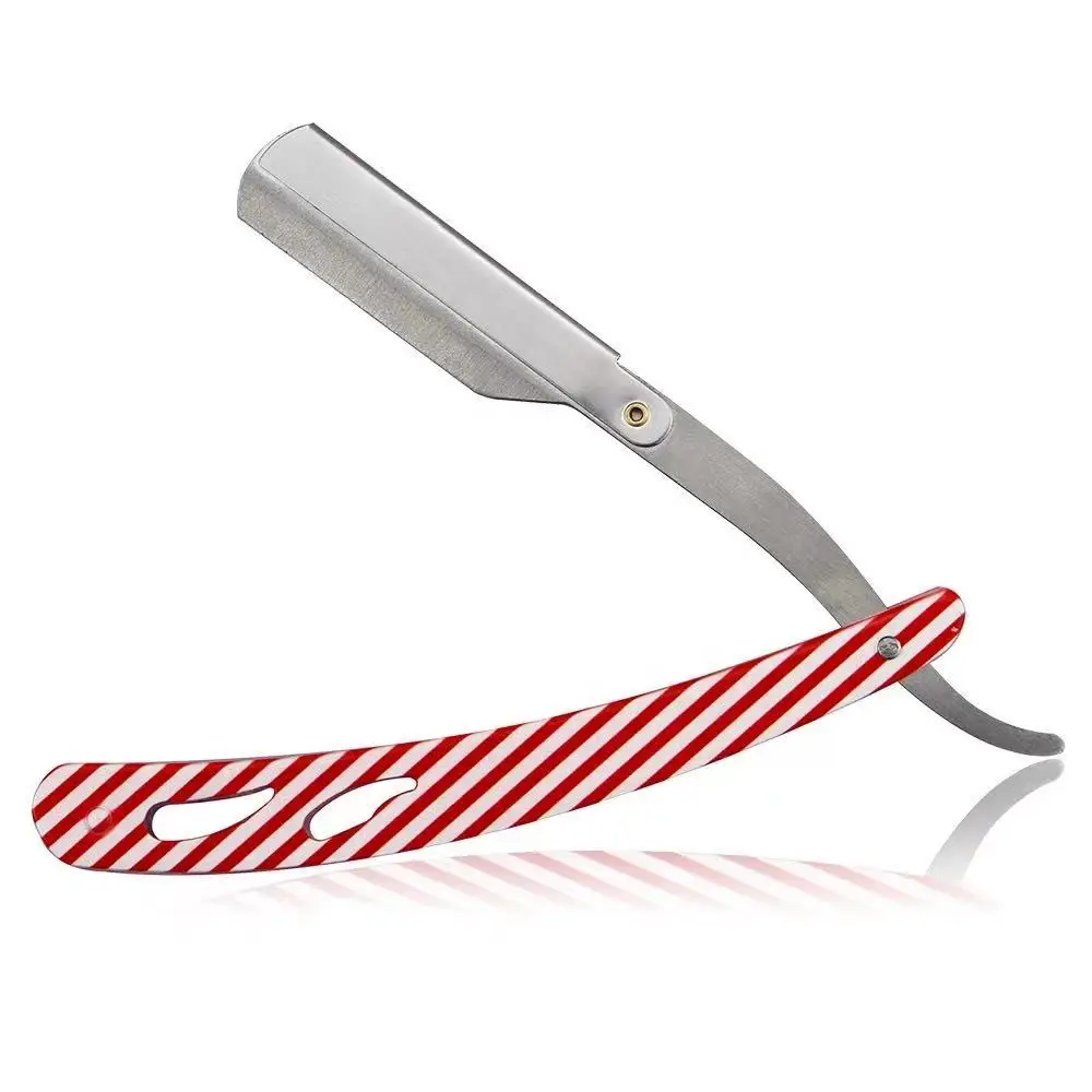 

Foldable sharp professional men cleaning barbershop single edge metal handle razor, As picture