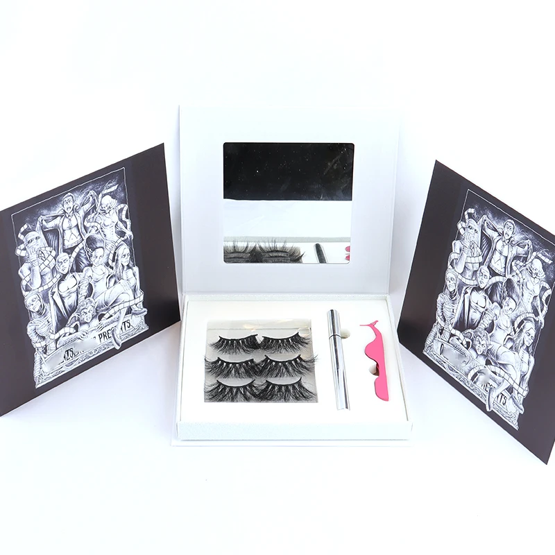 

mink 3d lashes custom eyelash wands 3d lashes packaging vendor empty lashbox