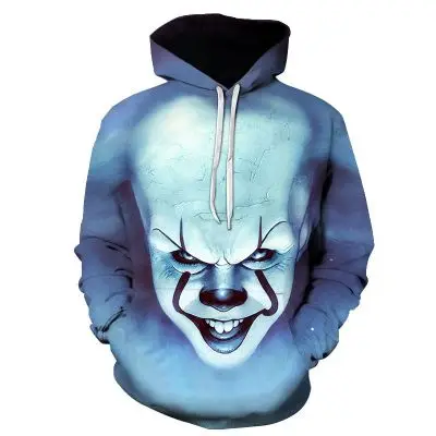 

Ecoparty Clown 3D Printed Hoodies Sweatshirts Autumn Men Hooded Hoodie Homme Capuche Boys Hip Hop Sweatshirt Streetwear Tops, As show