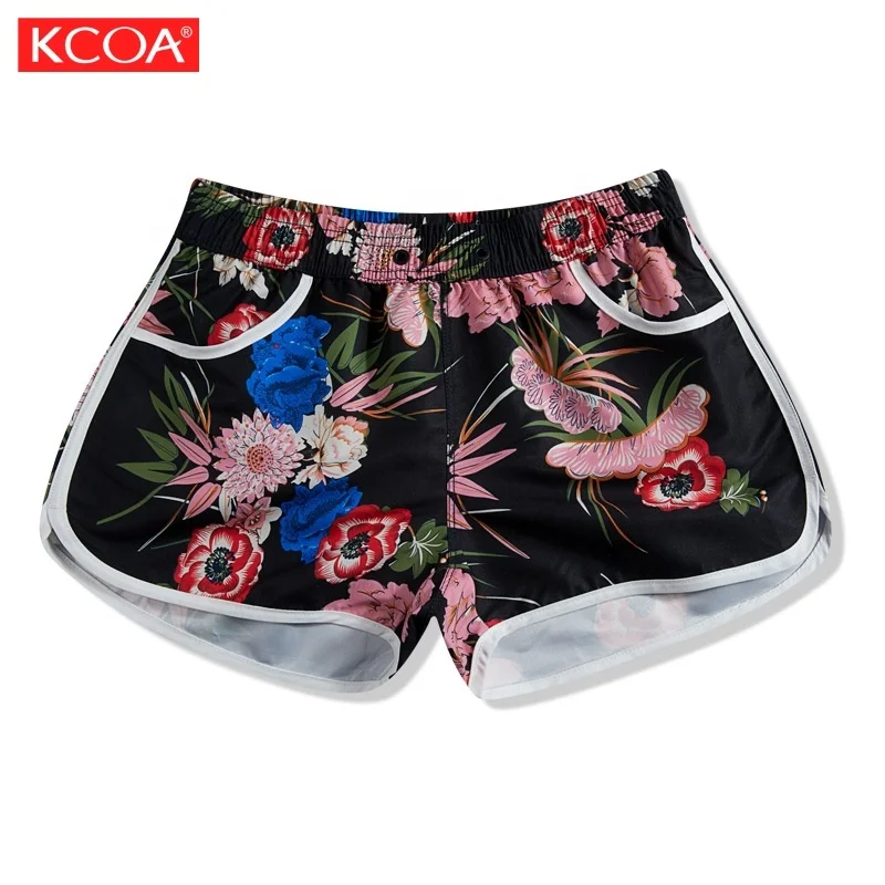 

Quick Dry In Stock Breathable Women Custom Polyester Beach Swimming Shorts
