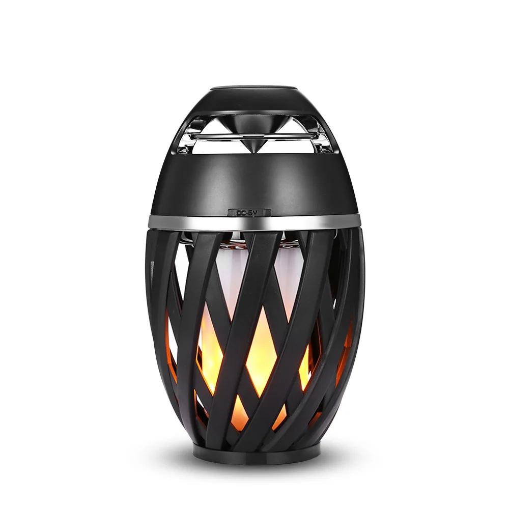 

LED Flame Light Speaker Portable Loudspeaker Outdoor Player with LED Flame Torch Light Flicker Light Wireless Blue*tooth Speaker