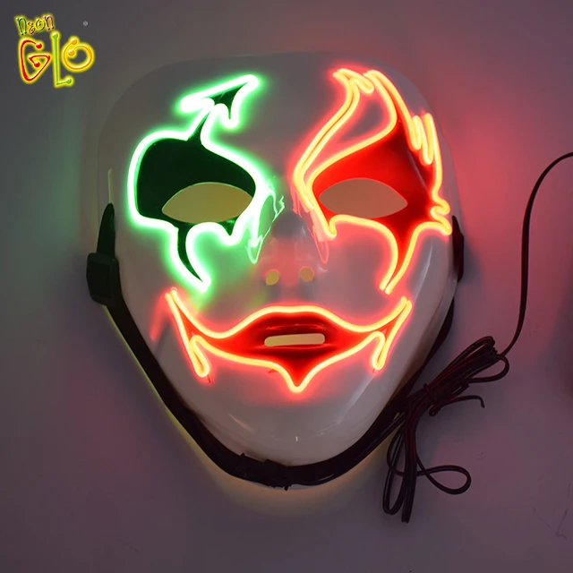 

Hot Sale from China Party Light Up Flashing EL Neon MaskFor April Fool's Day