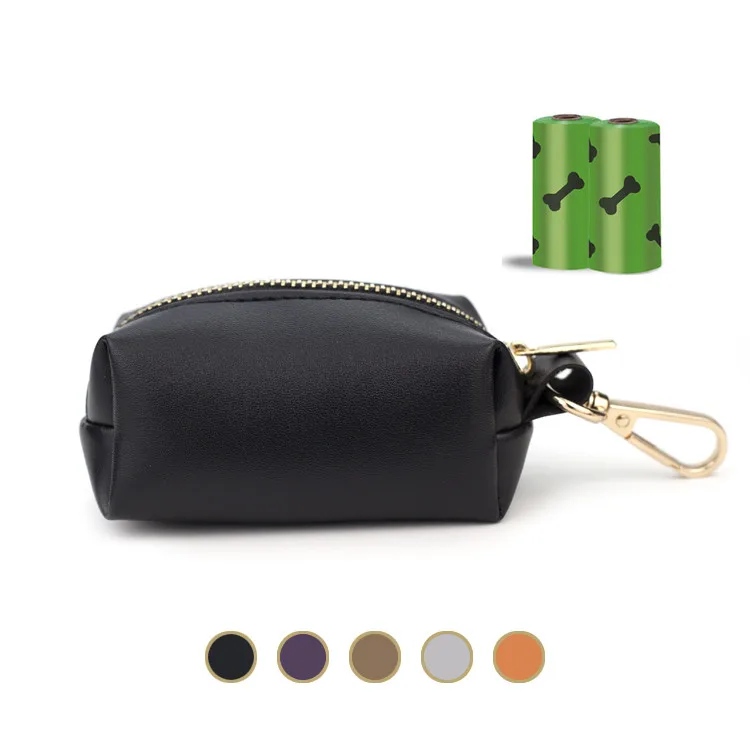 

Drop Shipping Wholesale Custom Fashion Leather Dog Poop Bag Dispenser With Free Sample, Picture shows