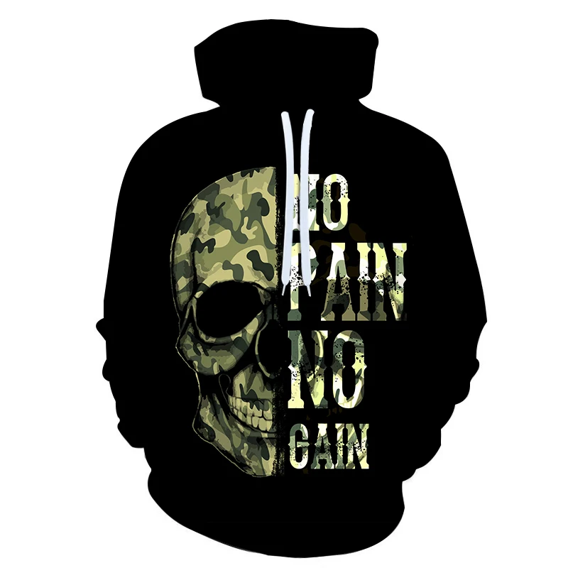 

Camo skull hoodie T-shirt 3D Sublimation Sweater