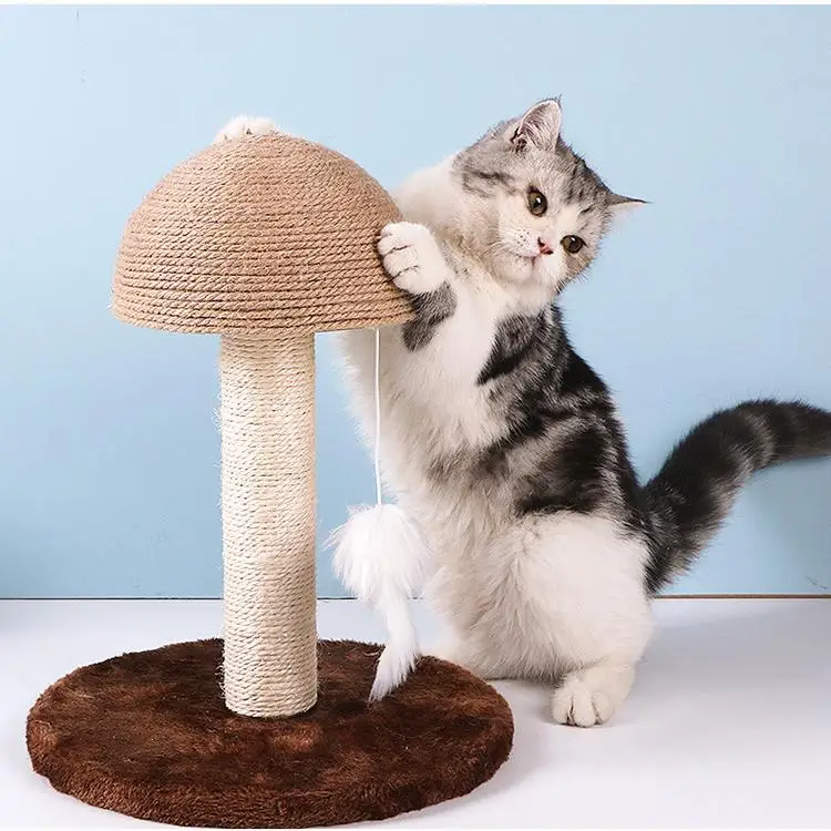 

Thinkerpet Cat Post seller supplier Natural sisal mushroom scratcher scratching post for s