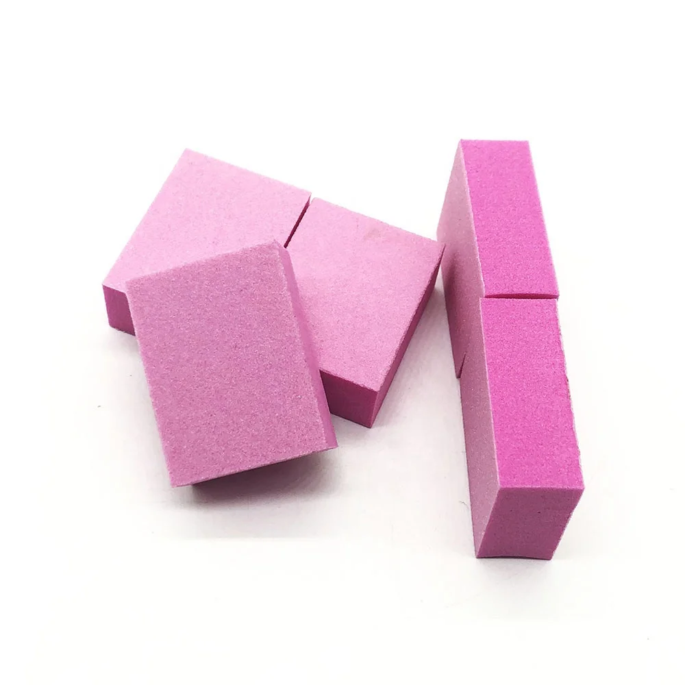 

2 Sides Mini White Nail Buffer For Nail Care, Pink, orange, blue, white