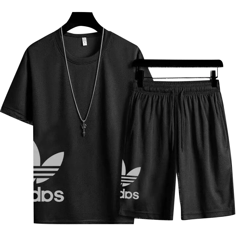 

Fashion Style Black And White Quick Dry Polyester Men'S Sportswear Suits