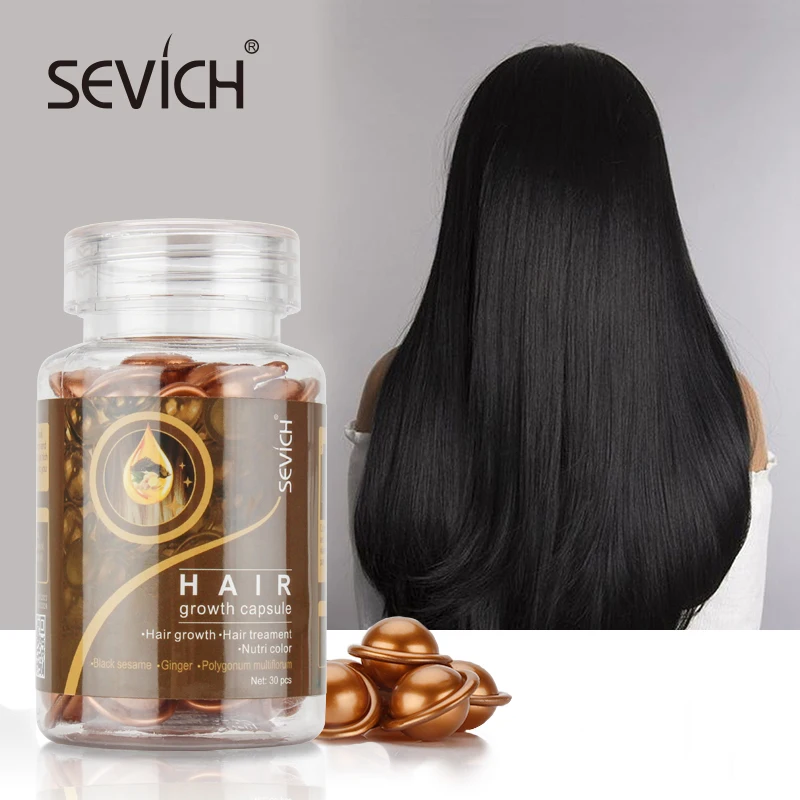 

New products Professional Salon castor oil hair growth capsule for Hair Vitamin Capsules, Brown