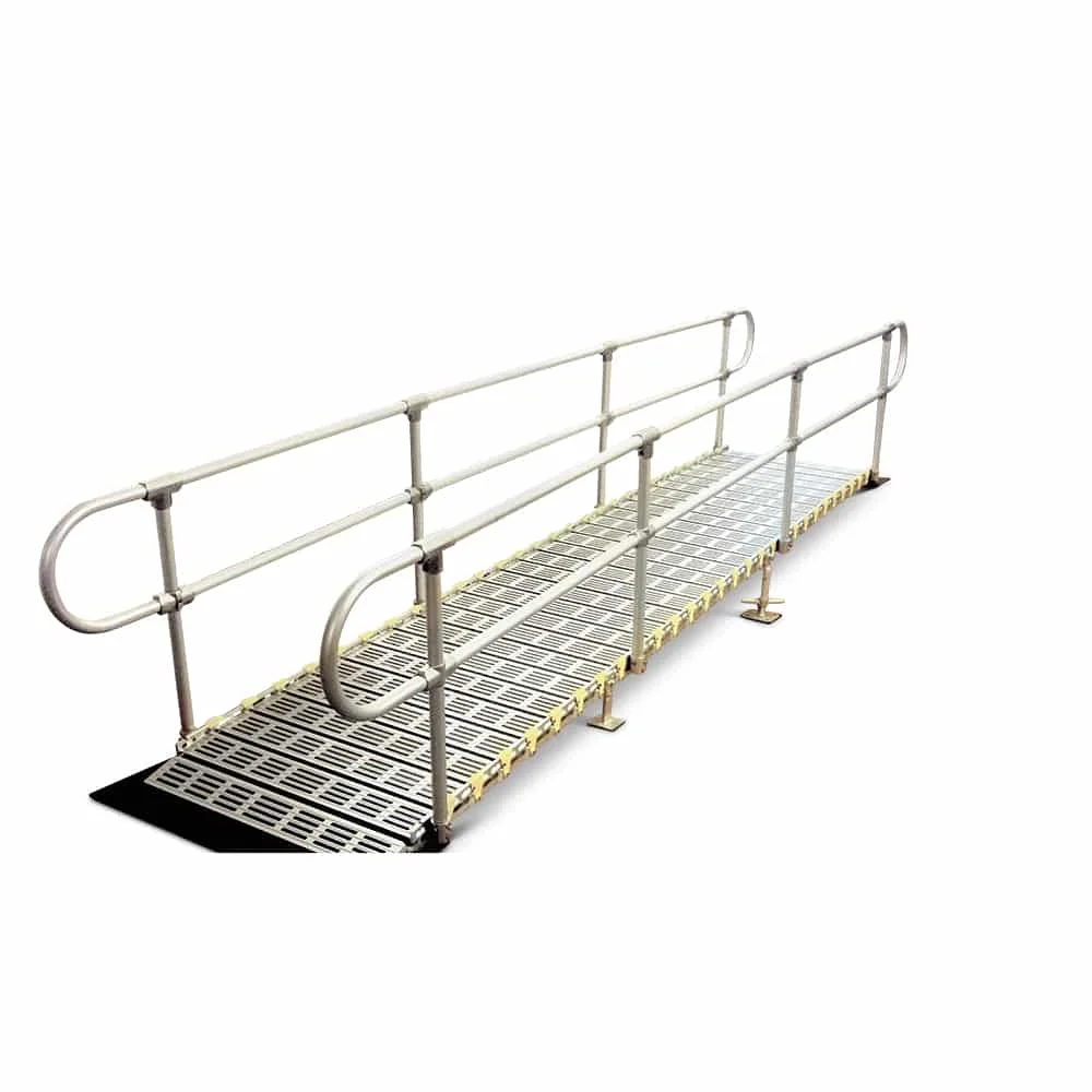 factory direct sales aluminum walk ramps with aluminum handrail