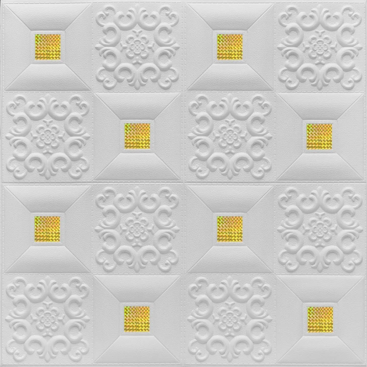 
White Color 3D Brick PE/ EVA Foam Wallpaper 3D Brick Wall panels 