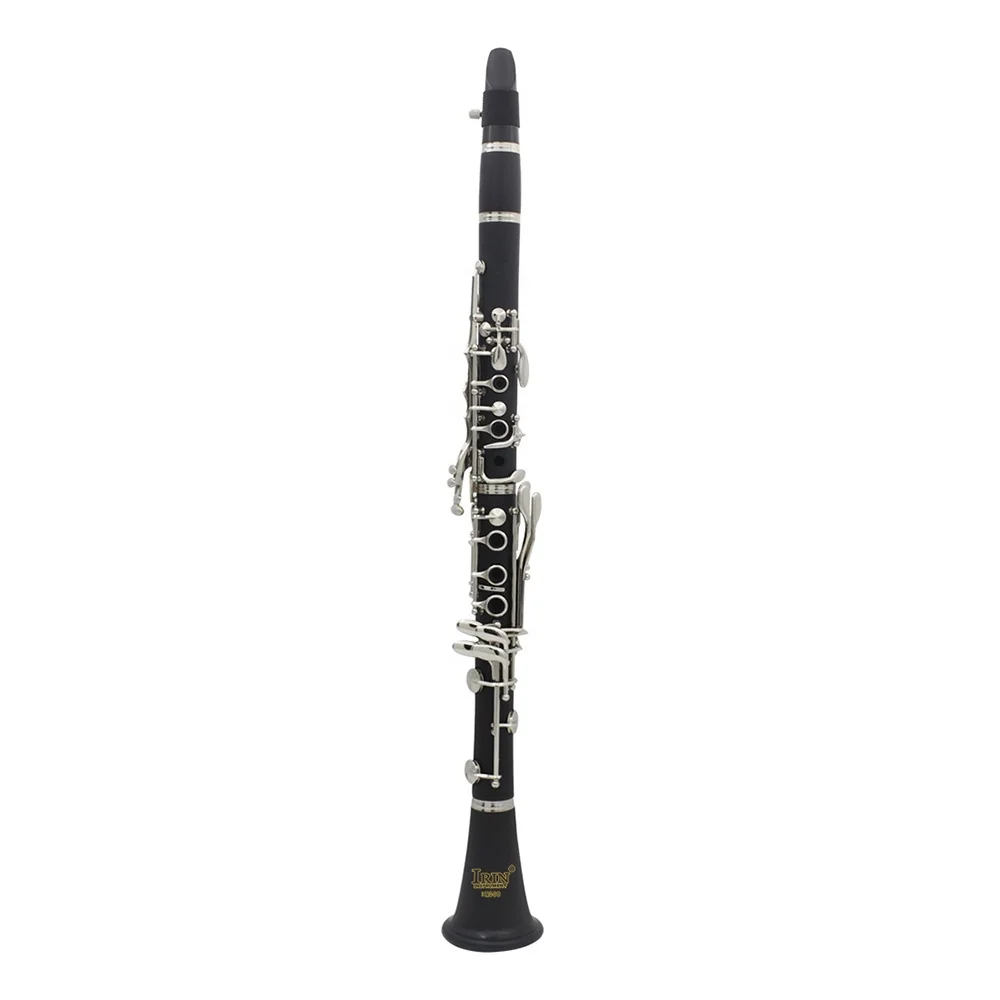 

Boutique in560 BB tone bakelite tube body 17 hole clarinet with sheep intestines leather pad, Black