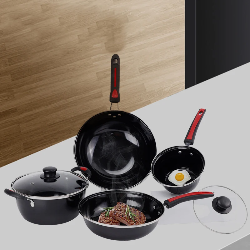 

enamel cookware sets 6 pieces nonstick cookware sets cast iron cookware sets with lid, Customized color