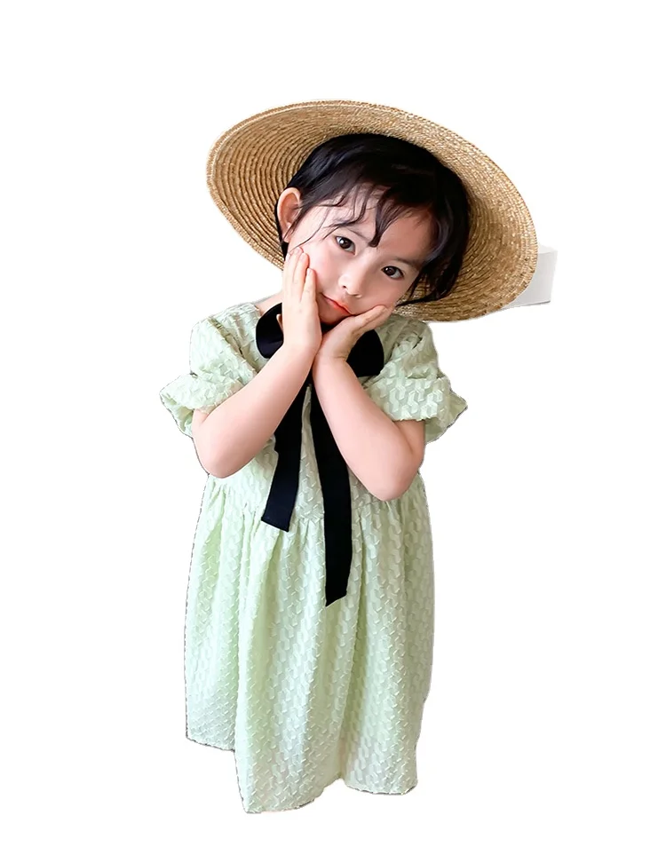 

Girls dresses summer party dress high quality noble bow kids clothes baby girl dresses kids clothing kids apparel