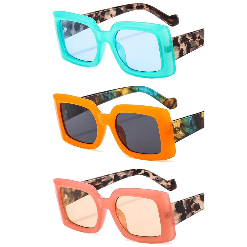 

WIIPU 2021 retro square fashion sunglasses ladies fashion glasses colorful sunglasses UV400 men's sunglasses