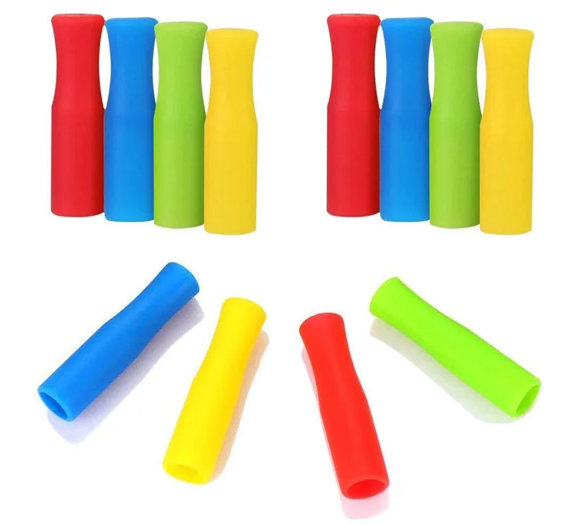 

Amazon Metal Stainless Steel Straws Accessories Silicone Tips for Straws, Black/ red/ yellow/ blue/ orange/ pink/ green/ white